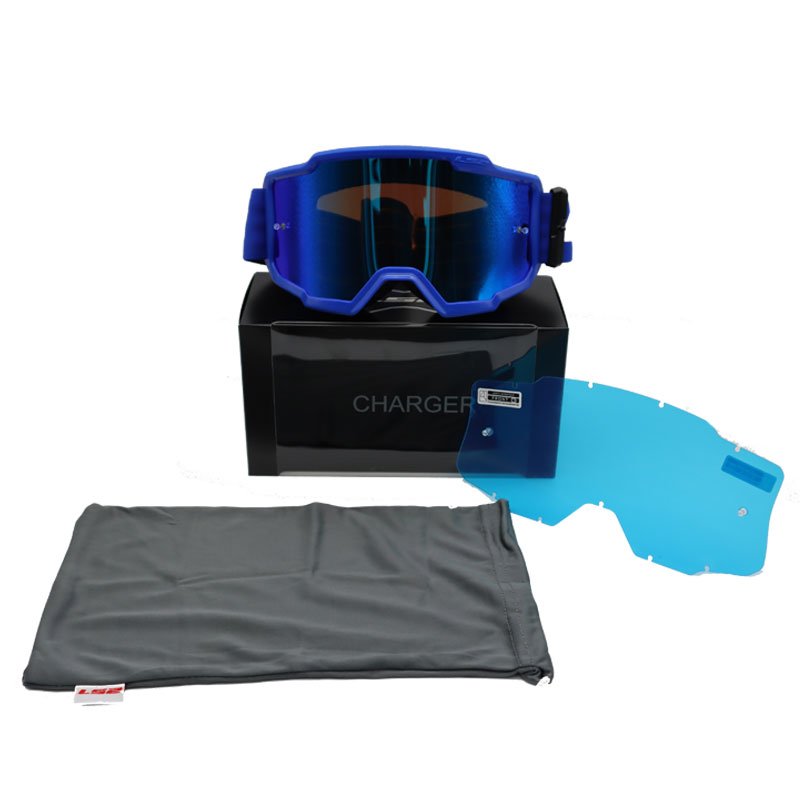 LS2 CHARGER GOGGLES MOTOKROSS GÖZLÜK (MAVİ)